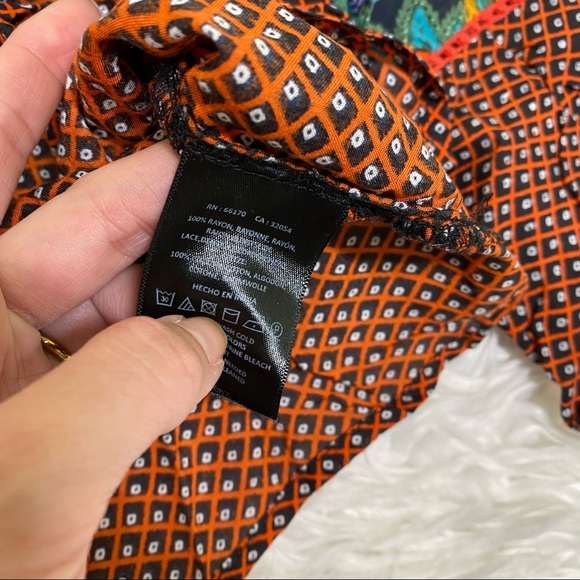 Anthro Maeve Carter Floral Tie Front Blouse - Picture 4 of 5